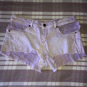 Forever 21 Jean Shorts Purple Cut Offs